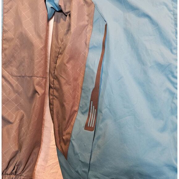 Outdoor Diamond Candy Women's XL Waterproof Breathable Teal & Gray Rain Jacket - Picture 11 of 16